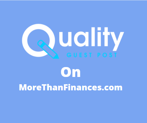 Guest Post on MoreThanFinances.com