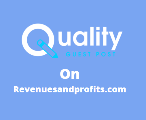Guest Post on Revenuesandprofits.com