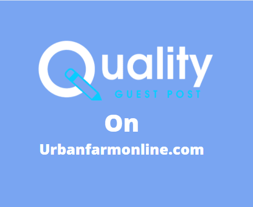 Guest Post on Urbanfarmonline.com