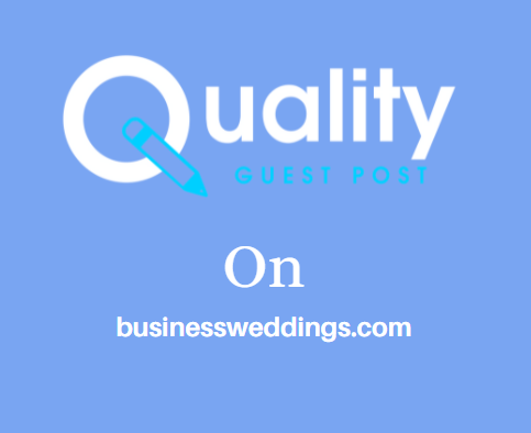 Guest Post on businessweddings.com