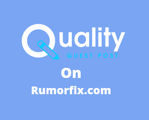 Guest Post on rumorfix.com