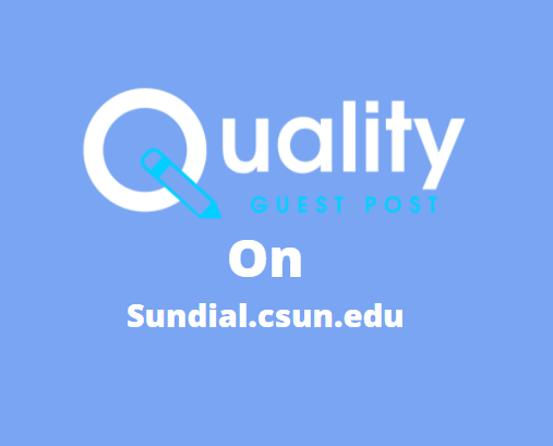 Guest Post on sundial.csun.edu