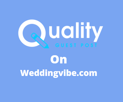 Guest Post on weddingvibe.com