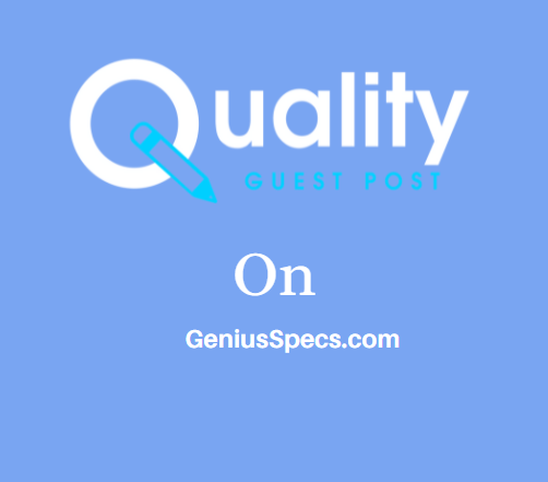 Guest Post on GeniusSpecs.com
