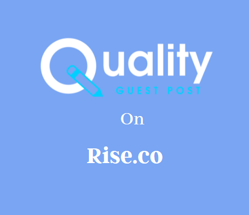 Guest Post on Rise.co