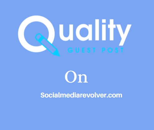 Guest Post on Socialmediarevolver.com