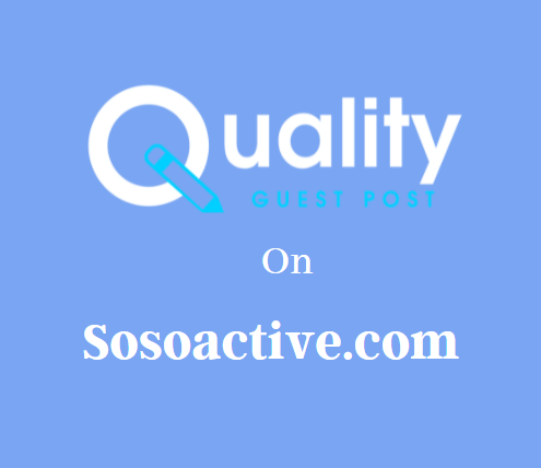 Guest Post on Sosoactive.com