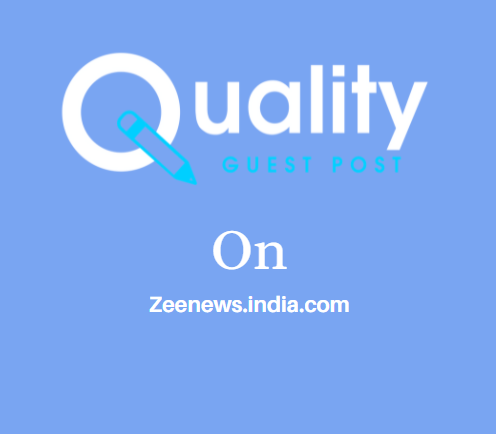 Guest Post on Zeenews.india.com