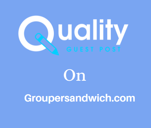 Guest Post on Groupersandwich.com