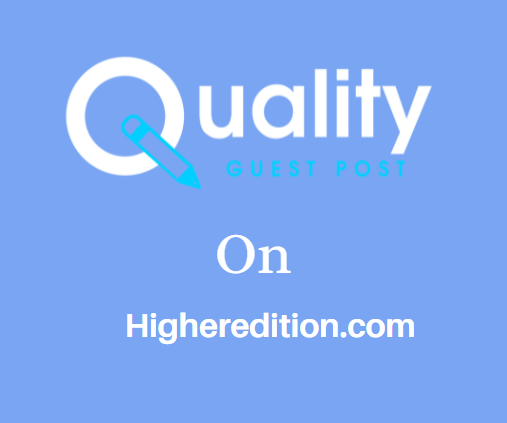 Guest Post on Higheredition.com