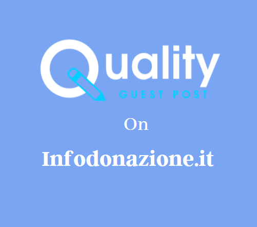 Guest Post on Infodonazione.it