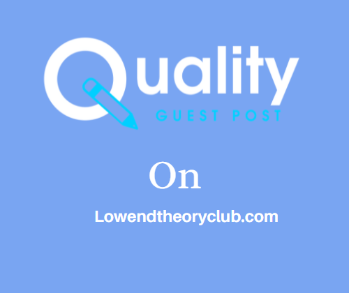 Guest Post on Lowendtheoryclub.com