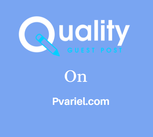 Guest Post on Pvariel.com