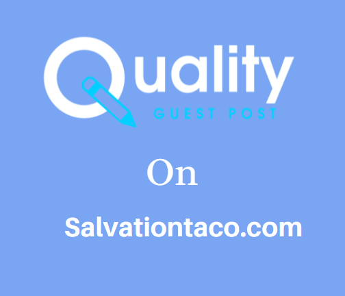 Guest Post on Salvationtaco.com