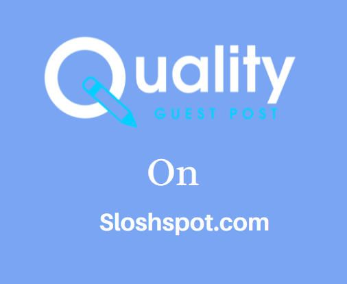 Guest Post on Sloshspot.com
