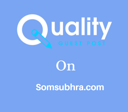 Guest Post on Somsubhra.com