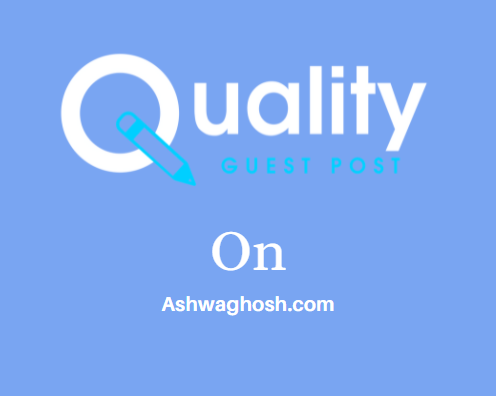 Guest Post on Ashwaghosh.com