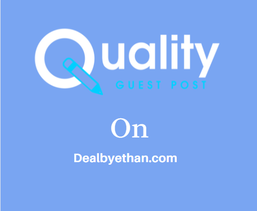 Guest Post on Dealbyethan.com