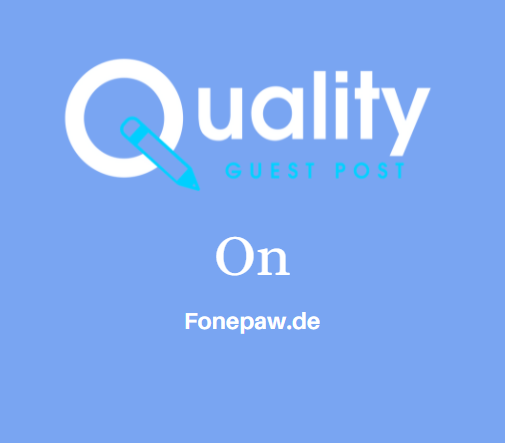 Guest Post on Fonepaw.de