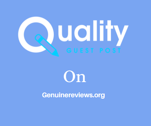 Guest Post on Genuinereviews.org