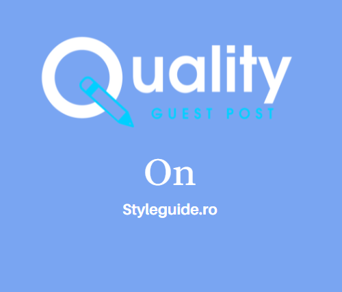 Guest Post on Styleguide.ro